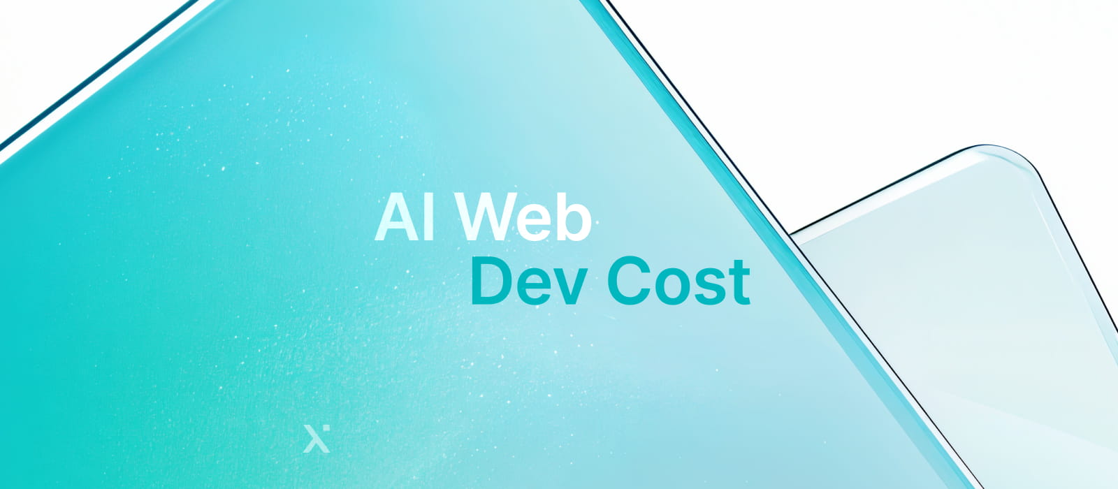 Logo featuring blue and green colors with the text AI Web Dev Cost prominently displayed.