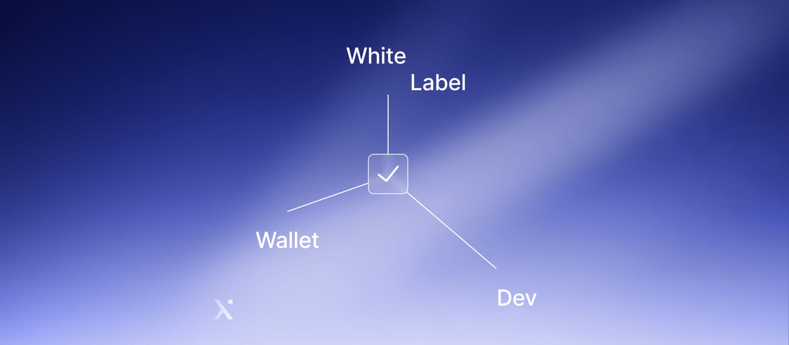 A white label displaying the text white label in a clear, bold font.