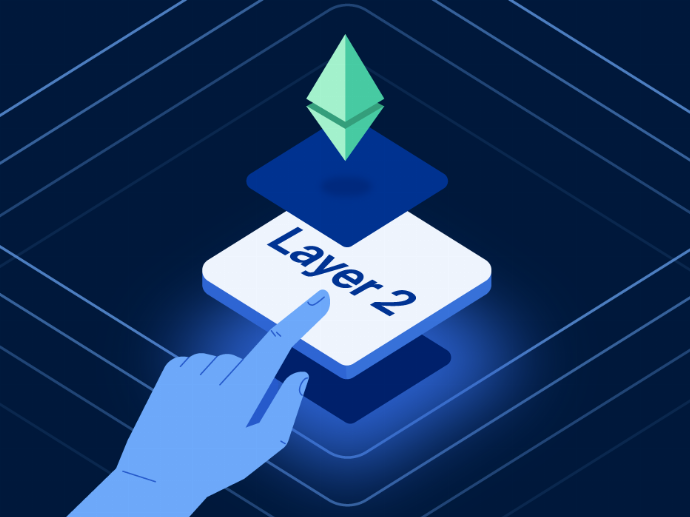 A hand pointing at a button on which Layer 2 is written