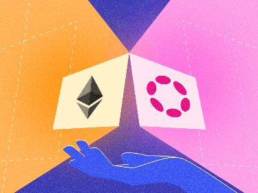 Logos of Ethereum and Polkadot