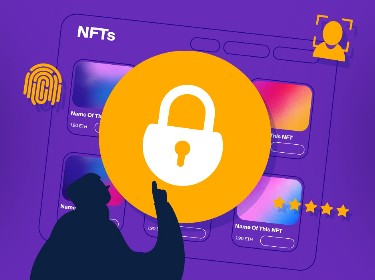 A person protecting their NFT collection from hackers