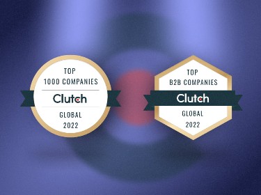 Clutch Top B2B Companies and Top 1000 companies badges