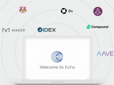 A picture of a laptop with the Echo logo and the title 'Welcome to Echo' on the screen