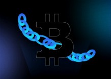 Bitcoin logo and chain