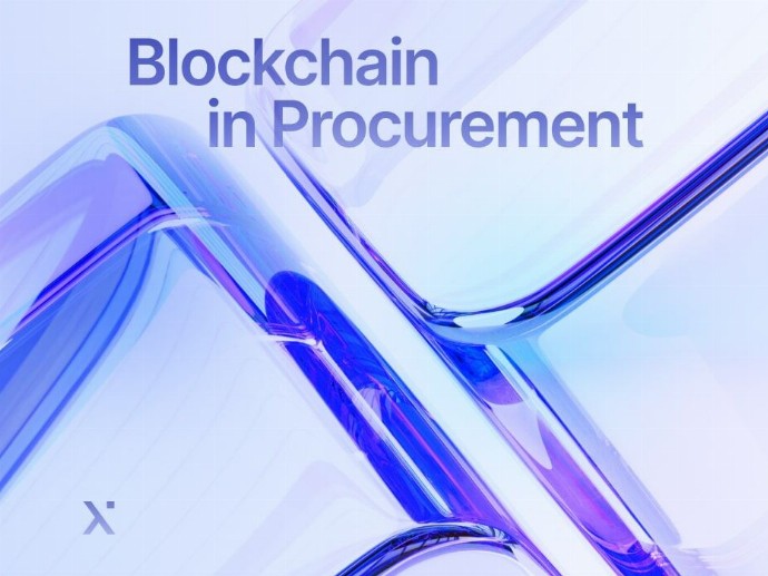 Diagram illustrating blockchain integration in procurement, highlighting secure transactions and streamlined supply chains.