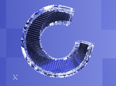 A logo in blue and white showcasing the letter C in a sleek and contemporary style.