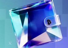 A see-through wallet adorned with a bitcoin logo, representing digital currency.