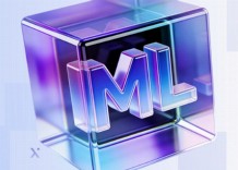 Logo for ML displayed within a three-dimensional cube, emphasizing a modern and innovative design.