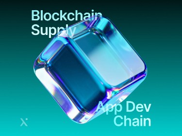 Diagram illustrating the integration of blockchain in supply chain management and application development.