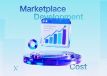 Infographic detailing the various expenses involved in developing a marketplace, such as software and operational costs.