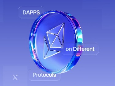 Various daps displayed, illustrating different protocols used in decentralized applications.