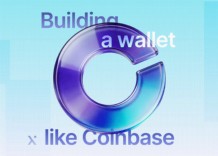 Image of a developer creating a digital wallet interface similar to Coinbase, featuring code and design elements on a screen.