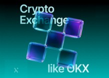 A digital interface showcasing a cryptocurrency exchange platform with various trading options and market data displayed.
